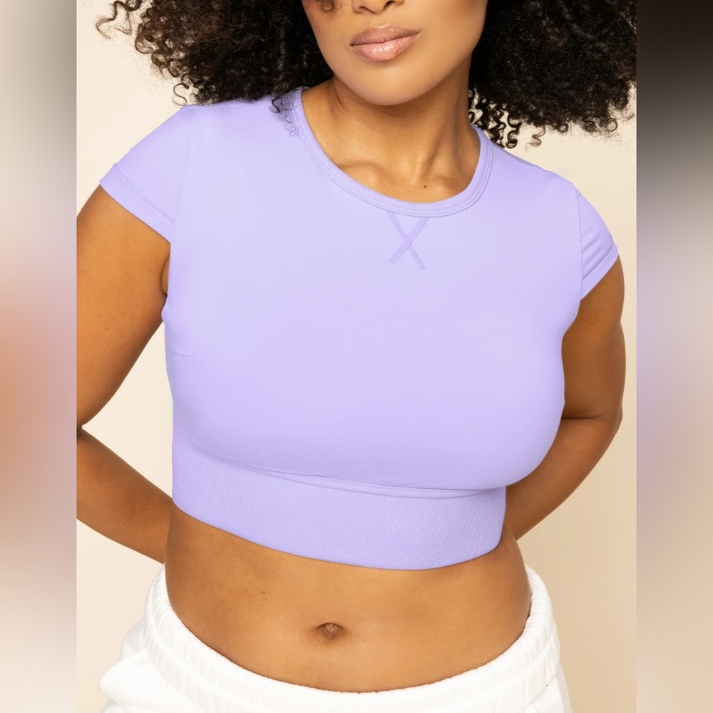 NWOT Baby Crop Tee - Digital Lavender (L)